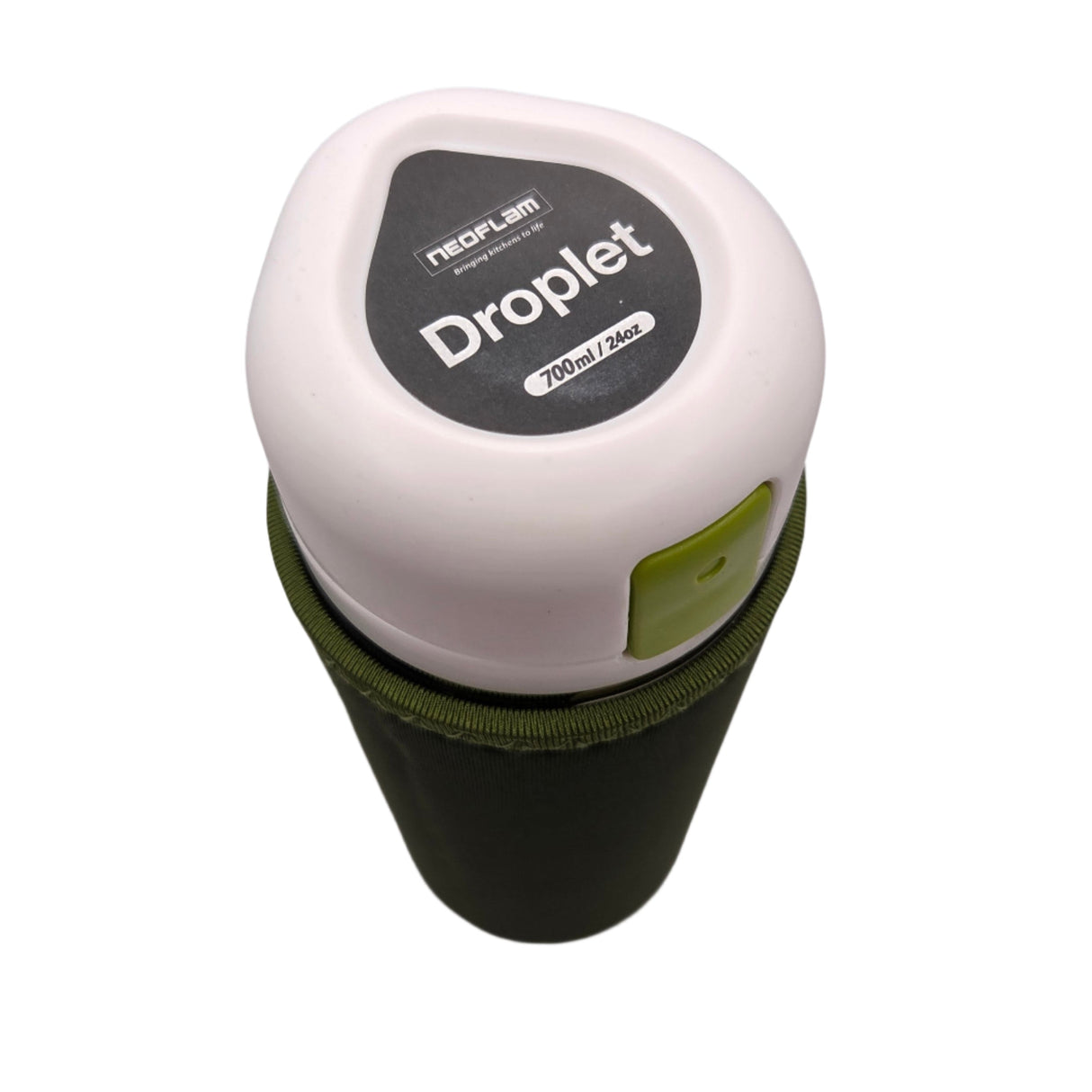 Botella verde de 700 ml con funda de neopreno