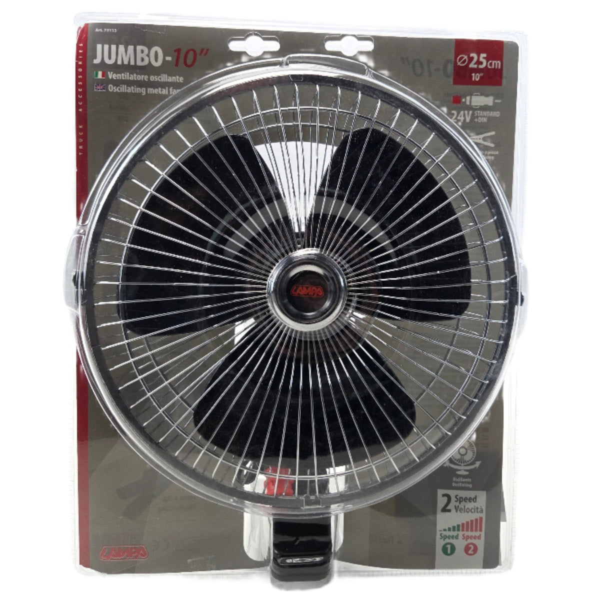 Ventilatore per Auto con Clip 24V Lampa – 25 cm