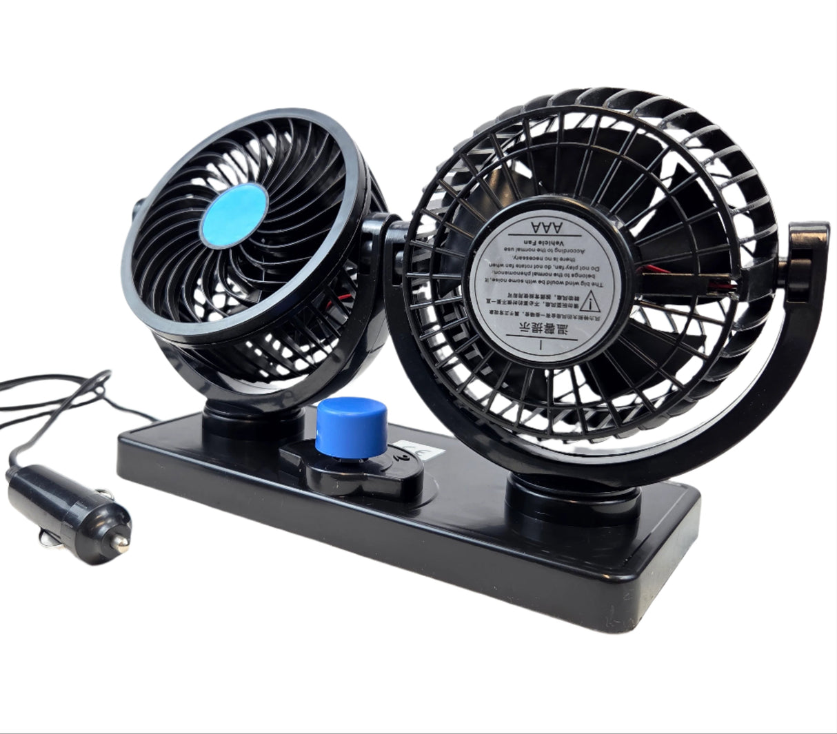 Ventilador Duplo para Carro 2x15cm com 2 Velocidades