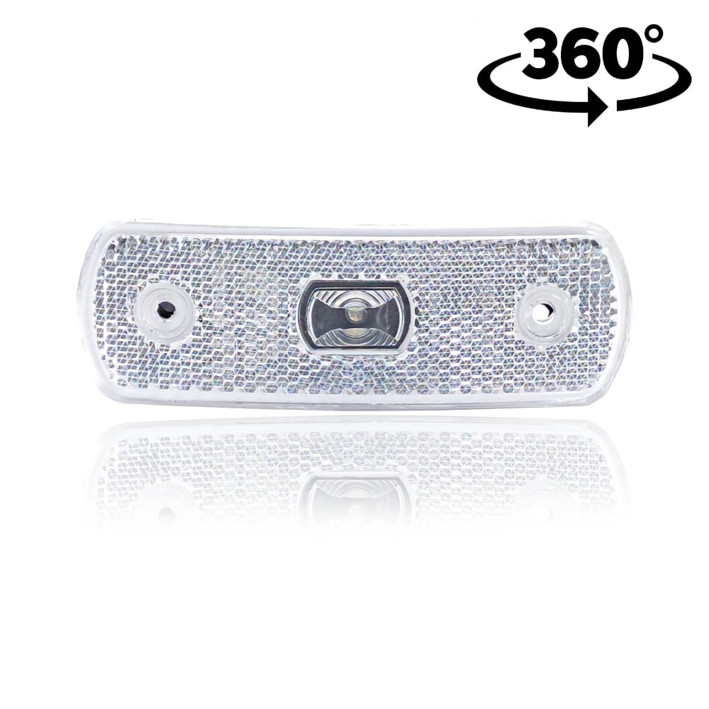 Feu de position LED arrondi blanc