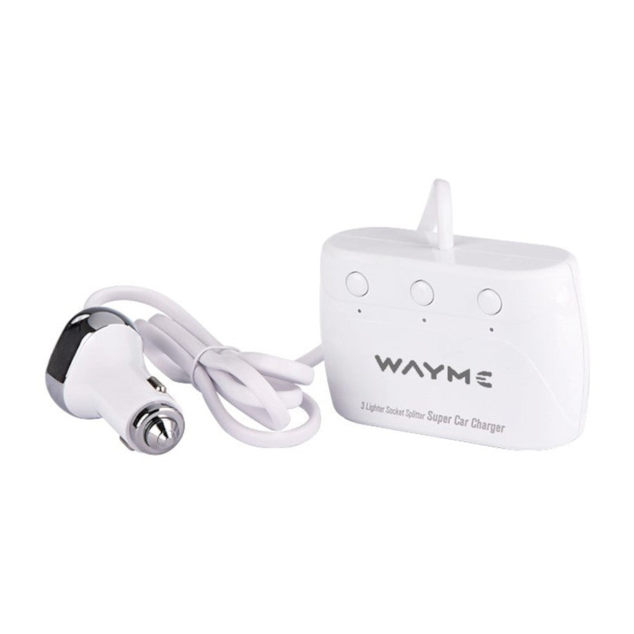 Multiplicador de Tomada Veicular com 3 Entradas e 2 Portas USB Earldom CS-2