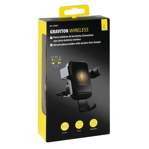 Suporte Automotivo para Celular com Carregamento Sem Fio – Fixação em Saída de Ar