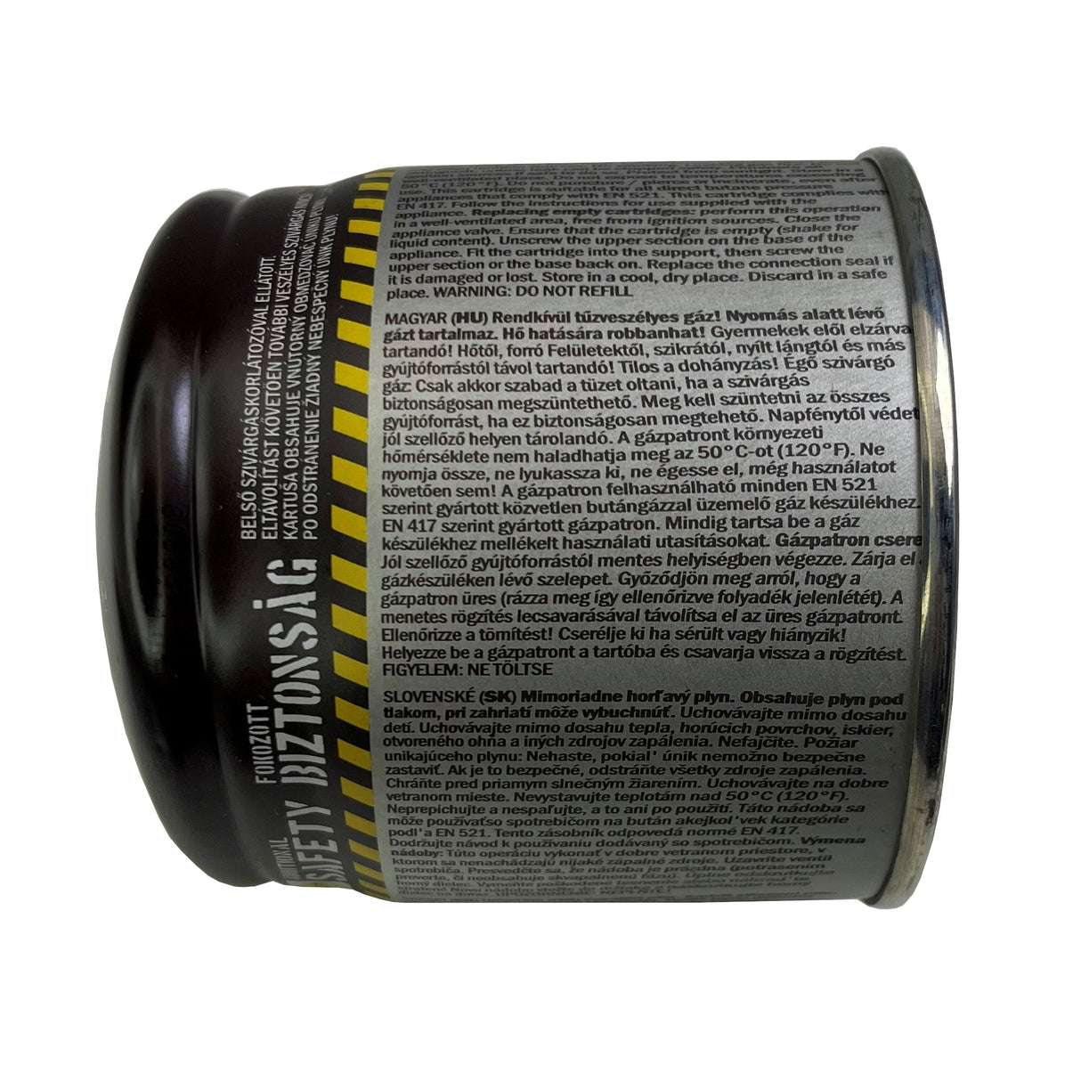Cartucho de gas 190g con válvula de seguridad