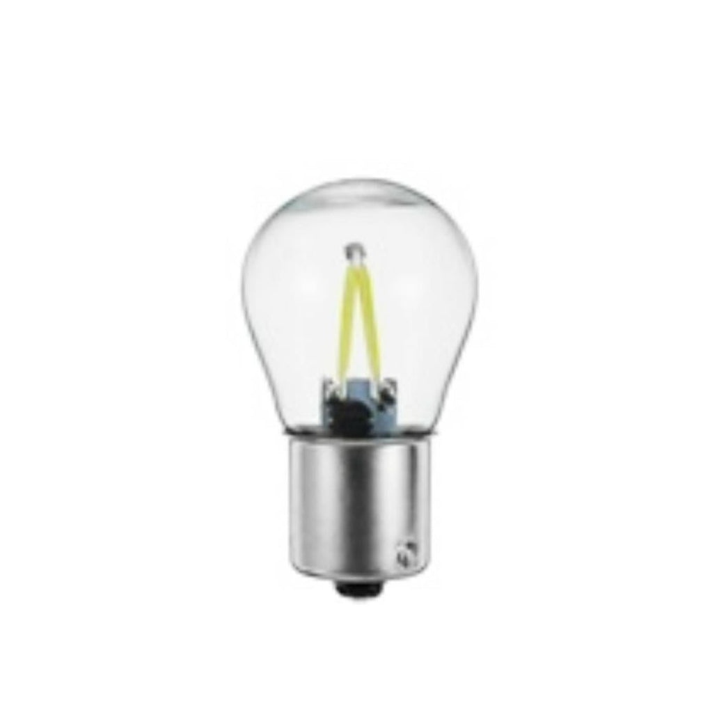 Lampadina LED 2 punti luce bianca BA15S 12/24V