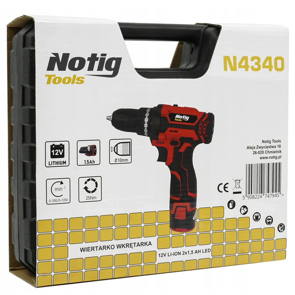 Visseuse sans fil 12V Li-Ion avec 2 batteries – NOTIG TOOLS