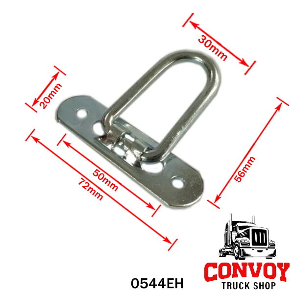 Anneau de bâche rabattable en acier galvanisé – 25 à 55 mm