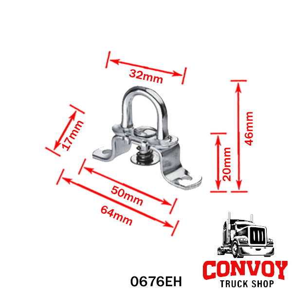 Drehbare Planenöse 17 mm aus verzinktem Stahl