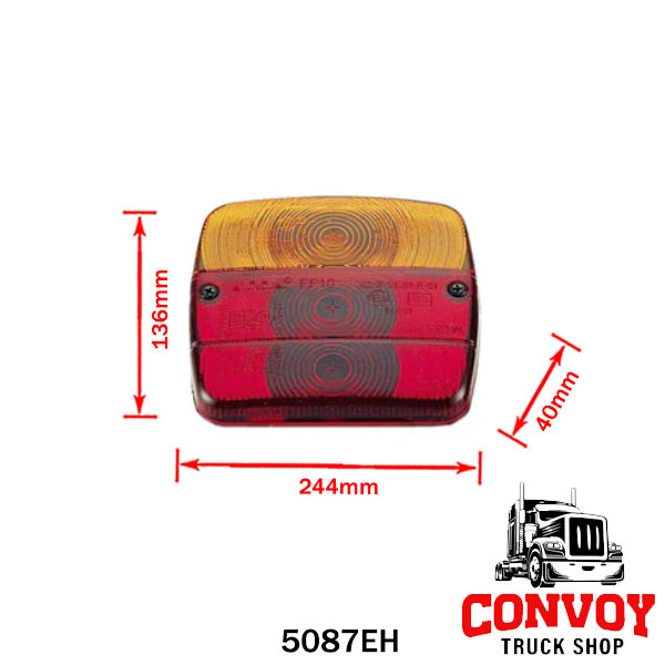 Cabochon de feu arrière pour remorque