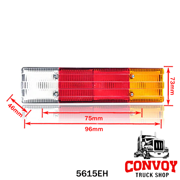 Fanale posteriore a 4 camere per MB, sinistro con fendinebbia