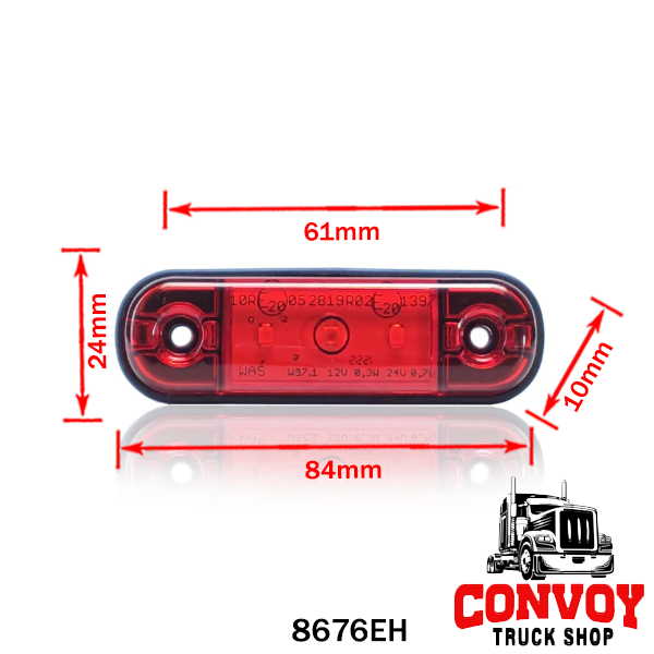 Kompakte LED-Positionsleuchte 12/24V – Gelb