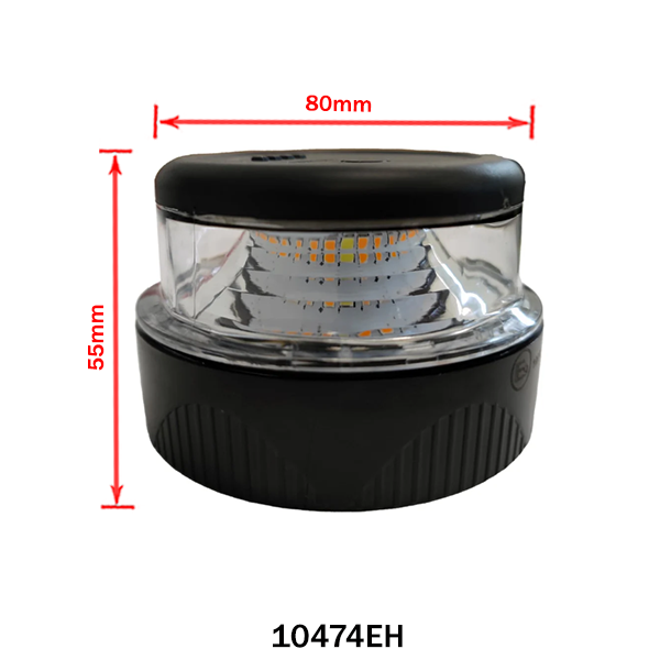 Yellow Flashing Emergency LED Light – Battery Powered, 4 Modes