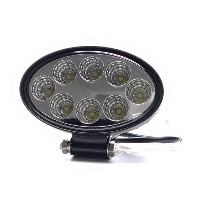 Luz de Trabalho LED Oval 24W 12/24V com Feixe Amplo