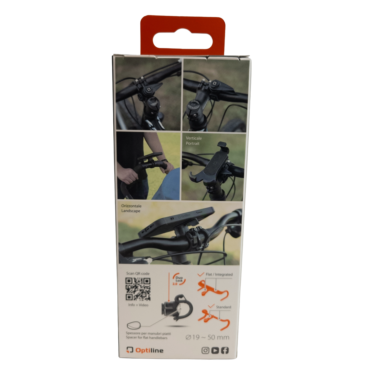 Suporte de Telemóvel DuoLock 2.0 para Guiador - Optiline