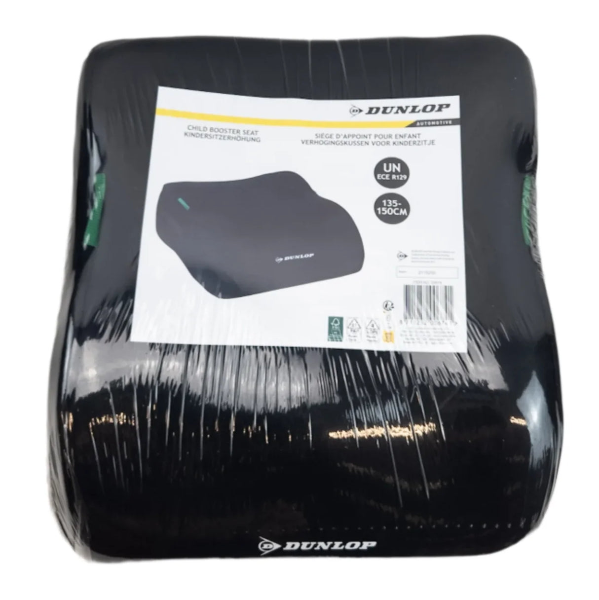 Dunlop Kindersitzerhöhung für das Auto, Schwarz, 135–150 cm