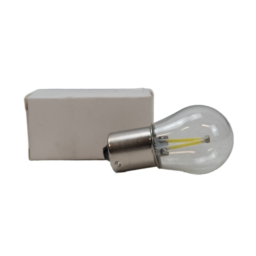 Lampadina LED 2 punti luce bianca BA15S 12/24V