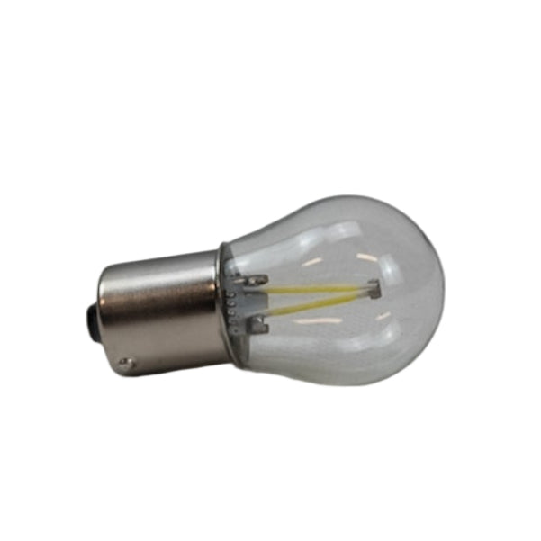 Lampadina LED 2 punti luce bianca BA15S 12/24V
