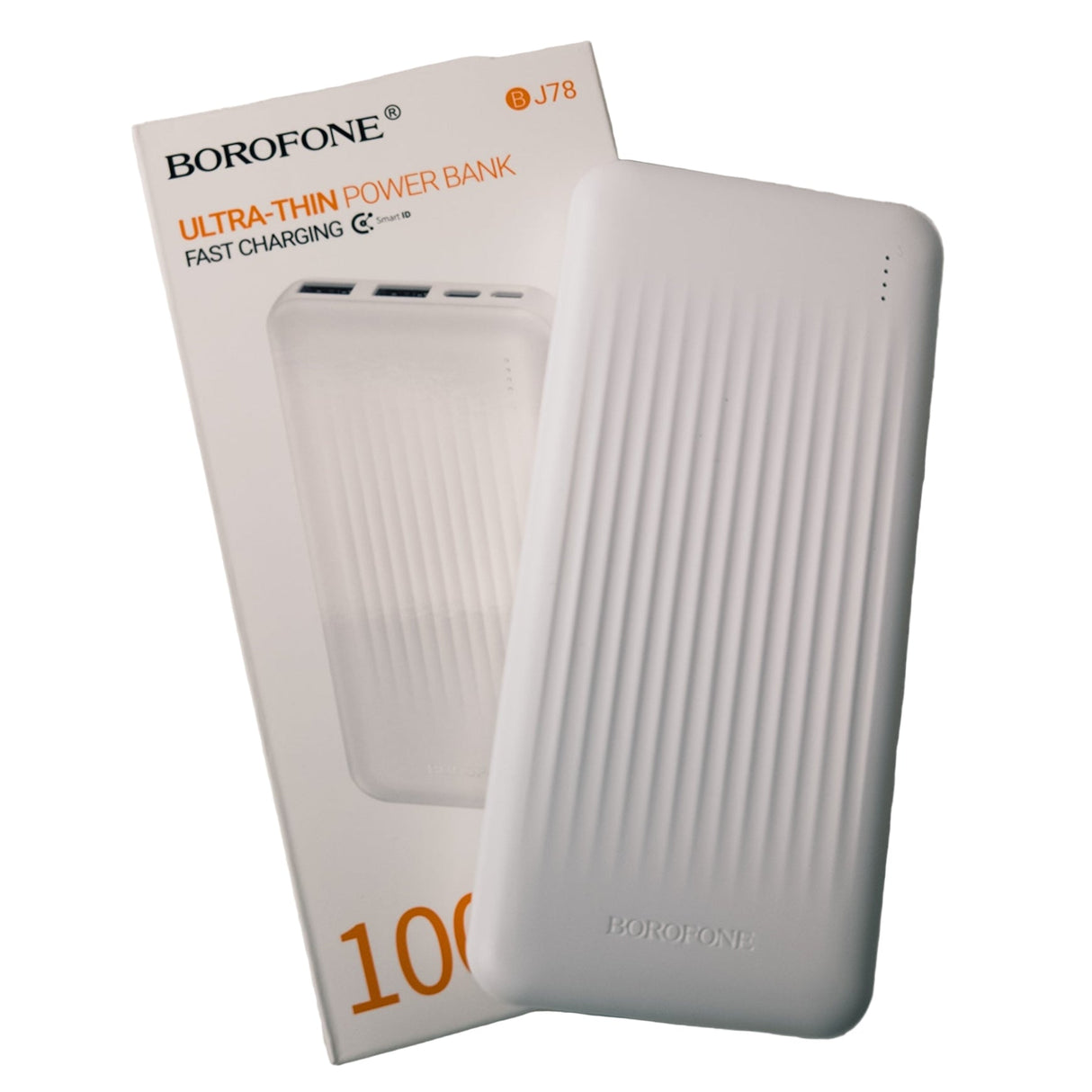 Power bank portátil de 10.000 mAh en color blanco