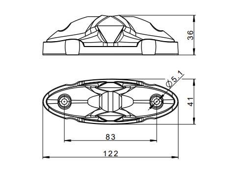 LED Positionsleuchte Rot-Weiß für LKW und Anhänger