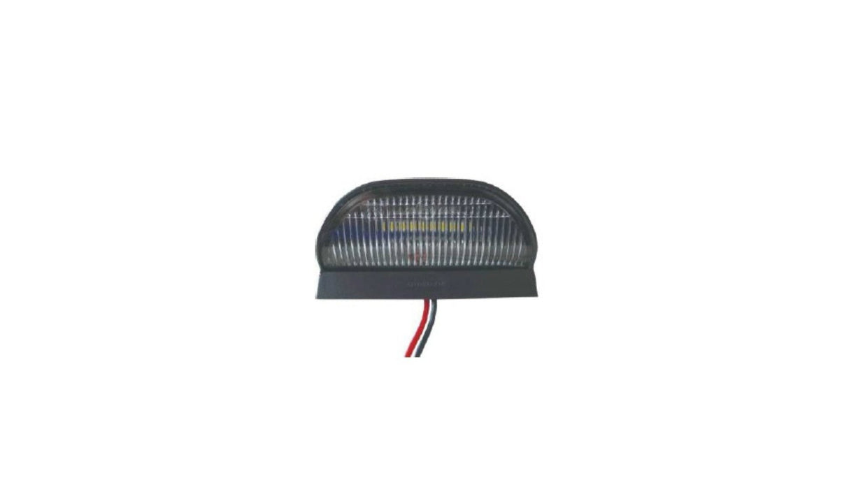 Luz de Placa Redonda Preta com 5 LEDs