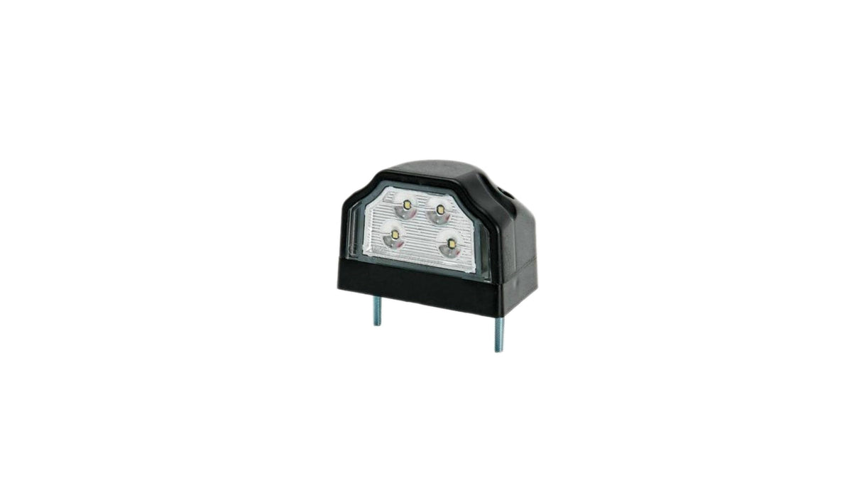 Luce targa LED grande nera con 4 LED