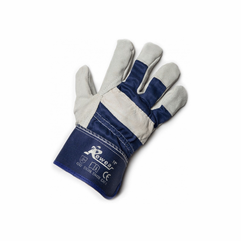 Gants de travail Rewear taille 11 en cuir fendu bovin