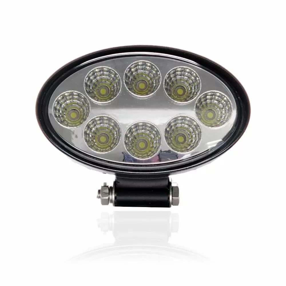 Luz de Trabalho LED Oval 24W 12/24V com Feixe Amplo