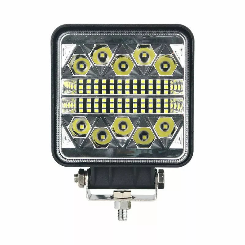 Luz de Trabalho LED Quadrada com Iluminação Combinada 12/24V