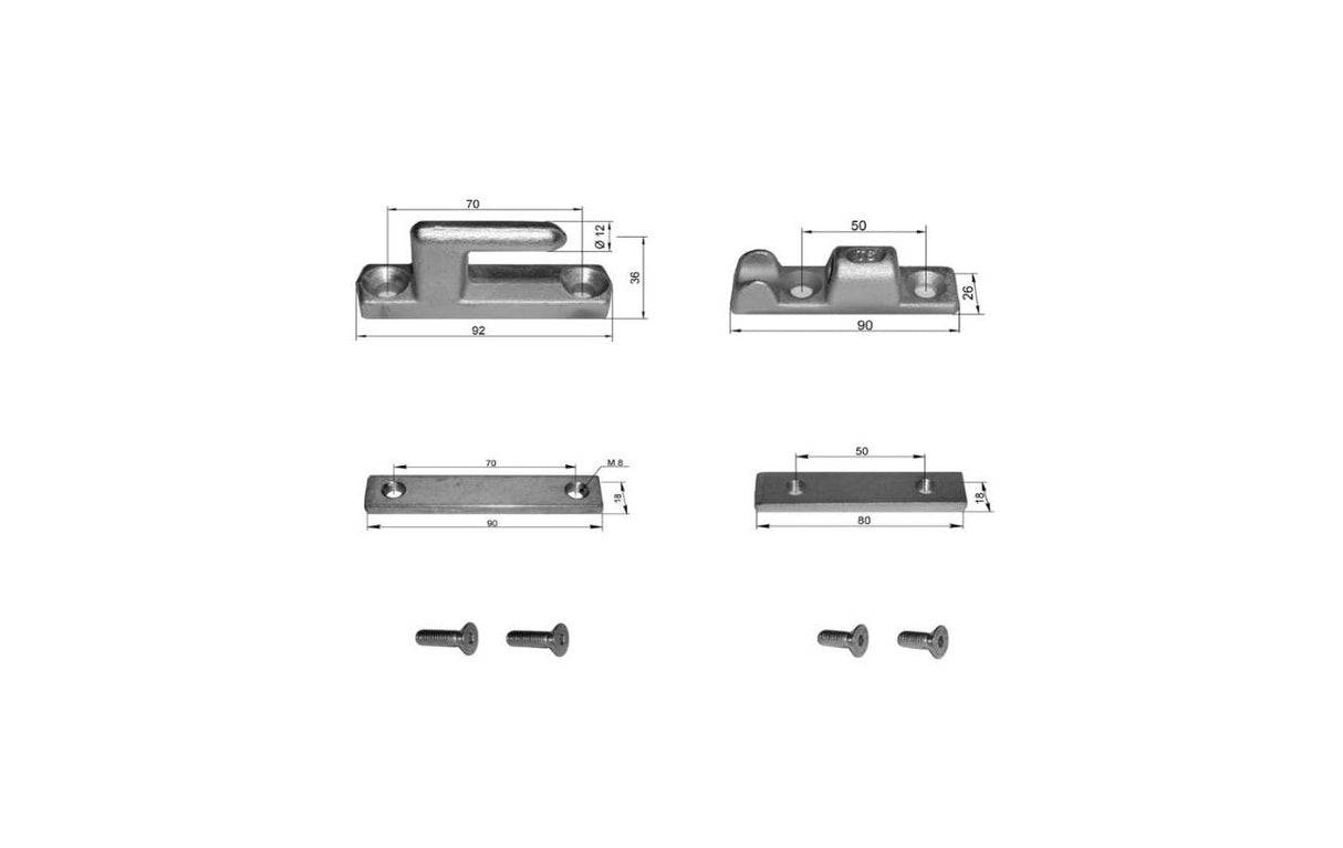 Seitwand-Scharnier 90 mm – Robuste Befestigungslösung für Pritschen und Anhänger