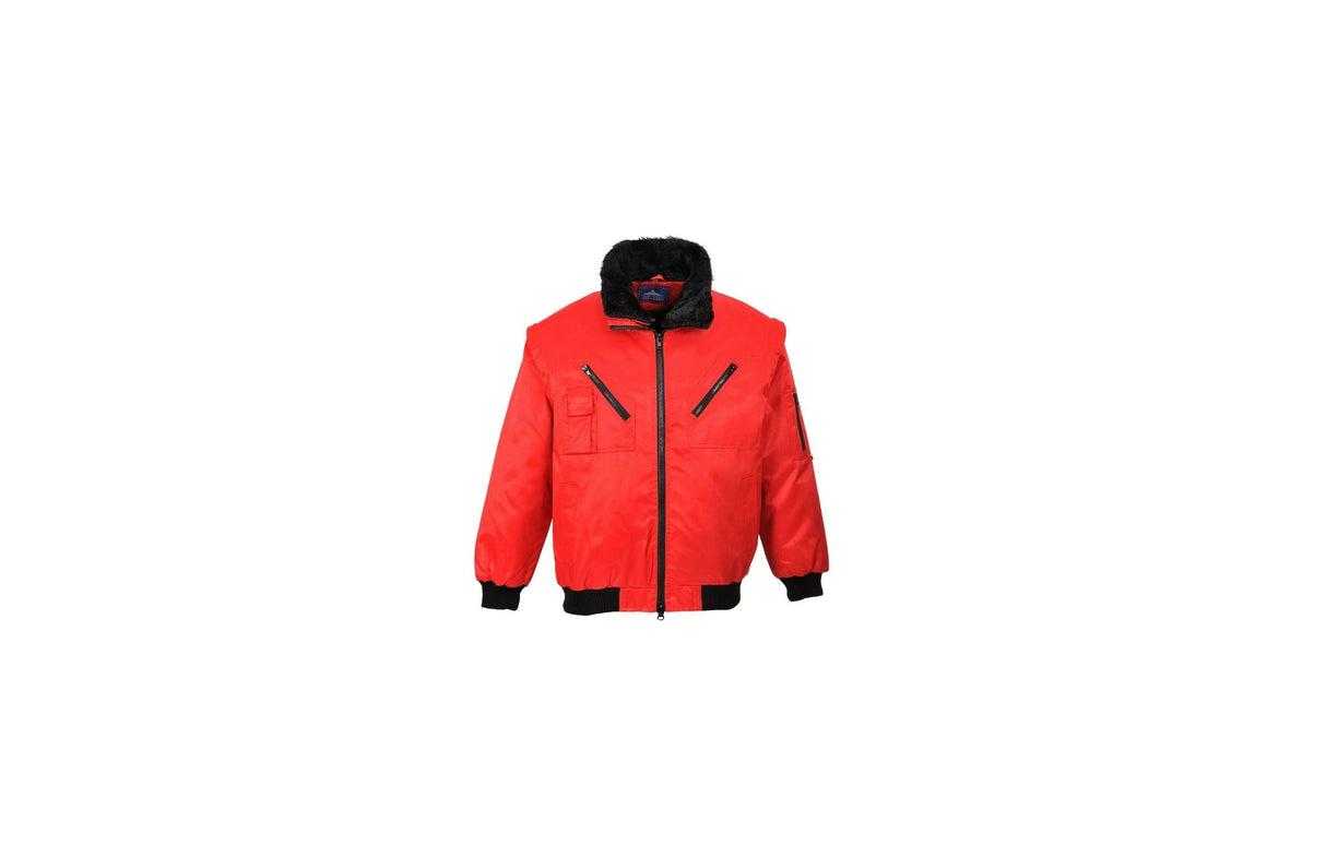 Blouson aviateur rouge 3-en-1