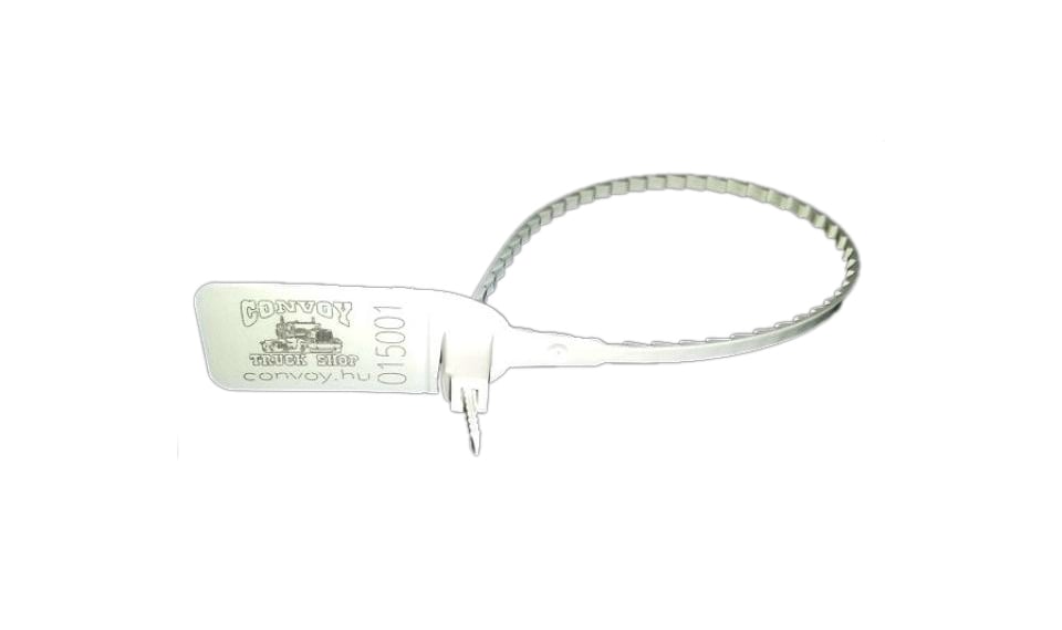 Sigillo numerato in plastica con logo Convoy