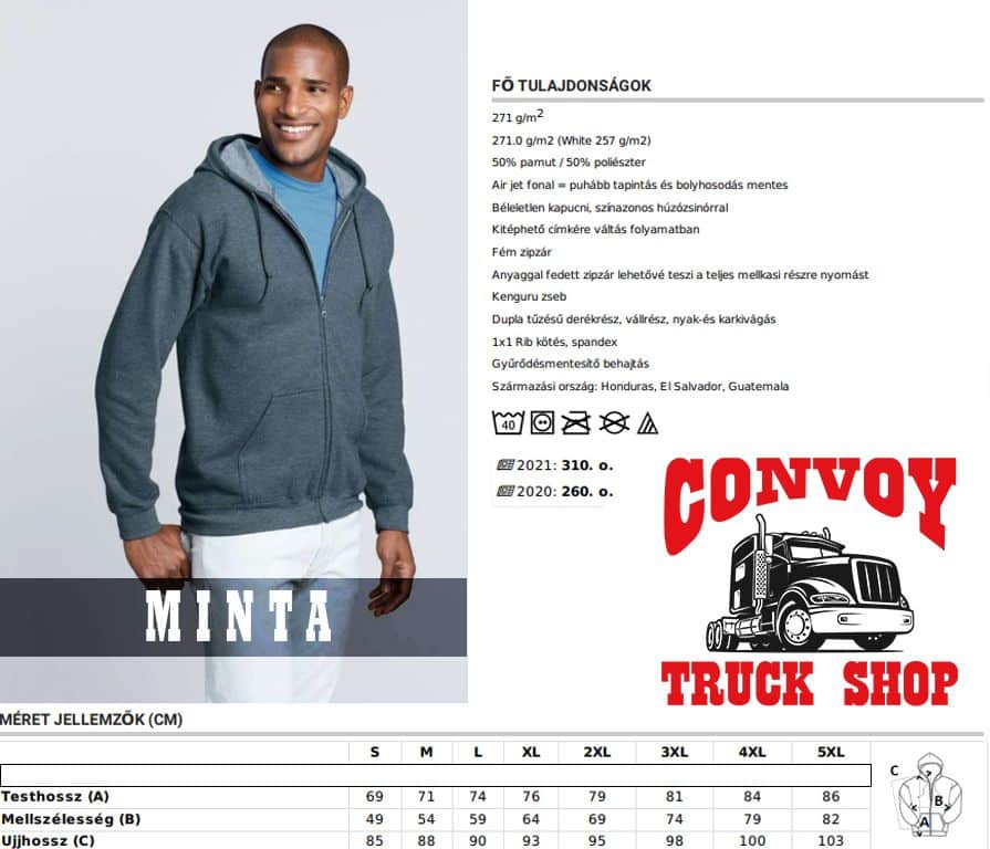 Felpa nera con cappuccio e logo Scania