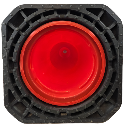 Cône de signalisation 75 cm avec base en plastique