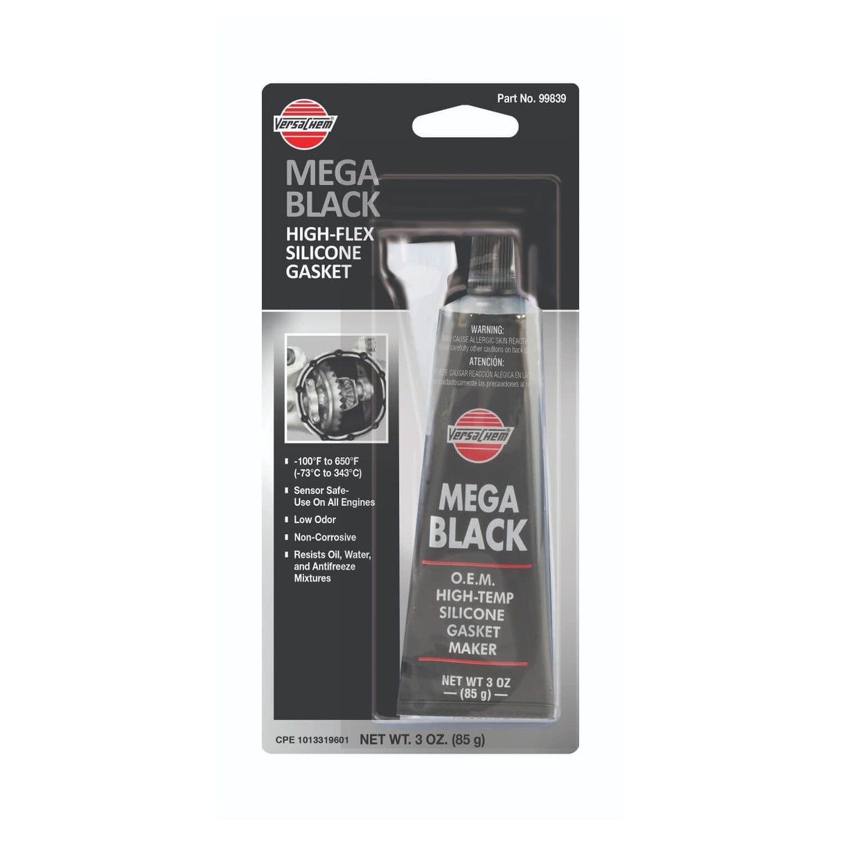 MEGA BLACK Silikon-Dichtmasse für Motorraum, 85 g