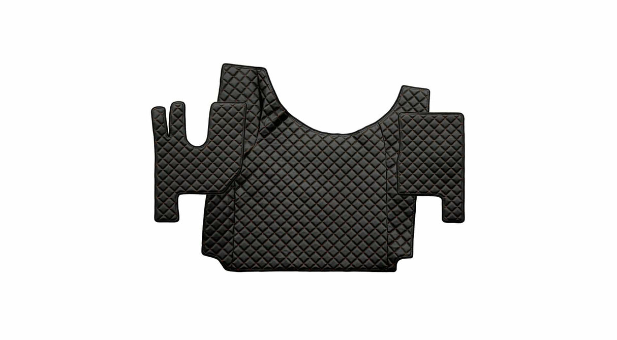 Quilted Faux Leather Floor Mat for Renault T with Engine Tunnel (From 2014)