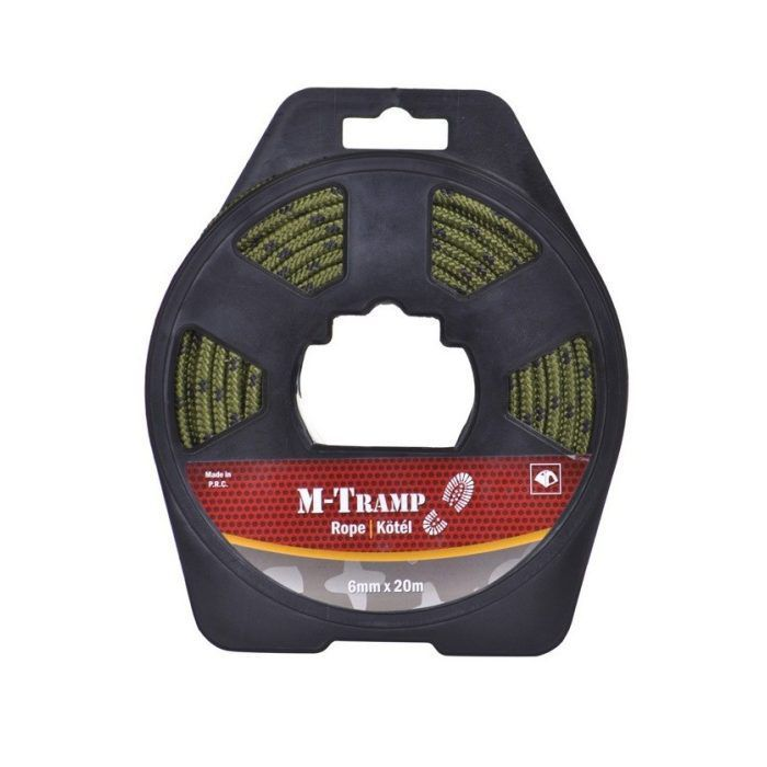 Corda da Escursionismo 6 mm x 20 m Nero/Verde