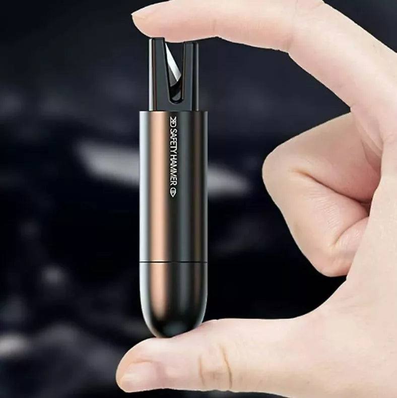 Martelo Quebra-Vidros Mini com Cortador de Cinto