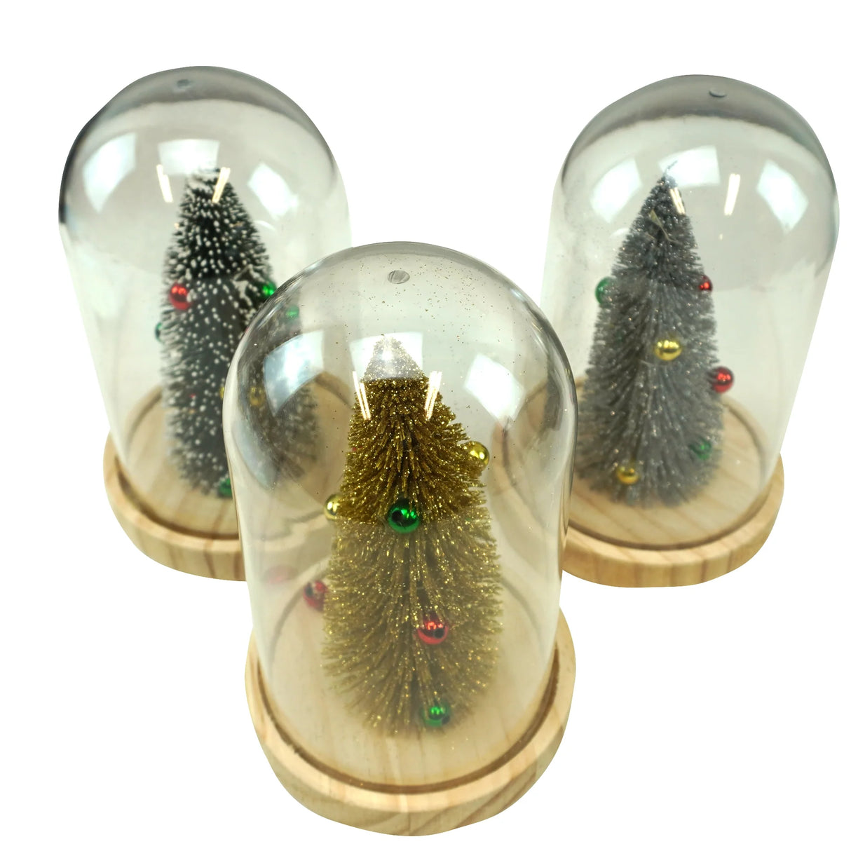 Sapin de Noël lumineux sous cloche LED