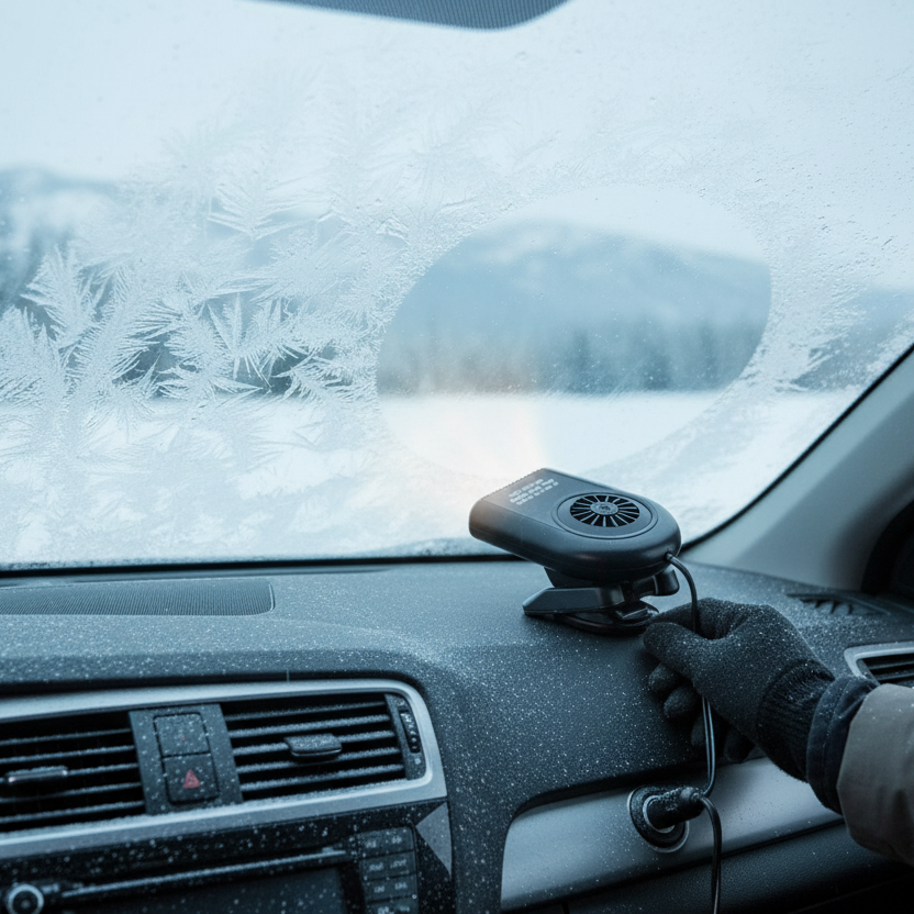 Desempañador de parabrisas para coche 12V 160W con conector de mechero