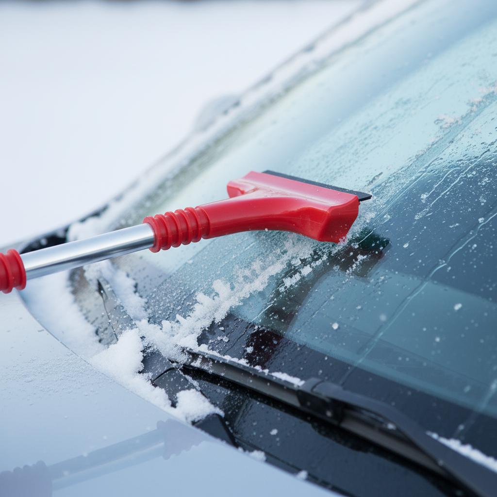 Raspador de Gelo com Cabo e Lâmina de Cobre 30cm
