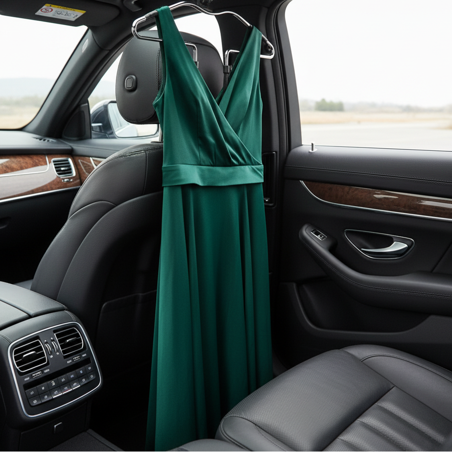 Percha para coche con fijación al reposacabezas