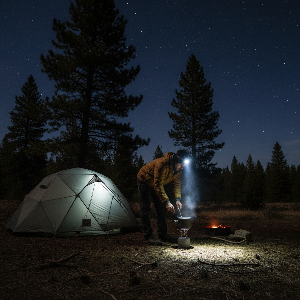 Linterna Frontal LED Recargable con Enfoque Ajustable y Sensor de Movimiento