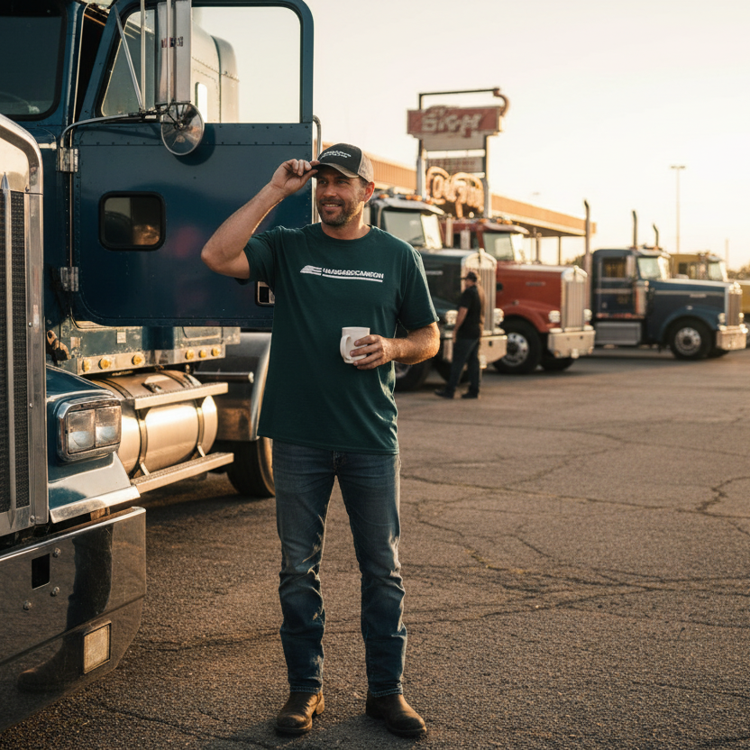 T-shirt Hungarocamion in cotone nero