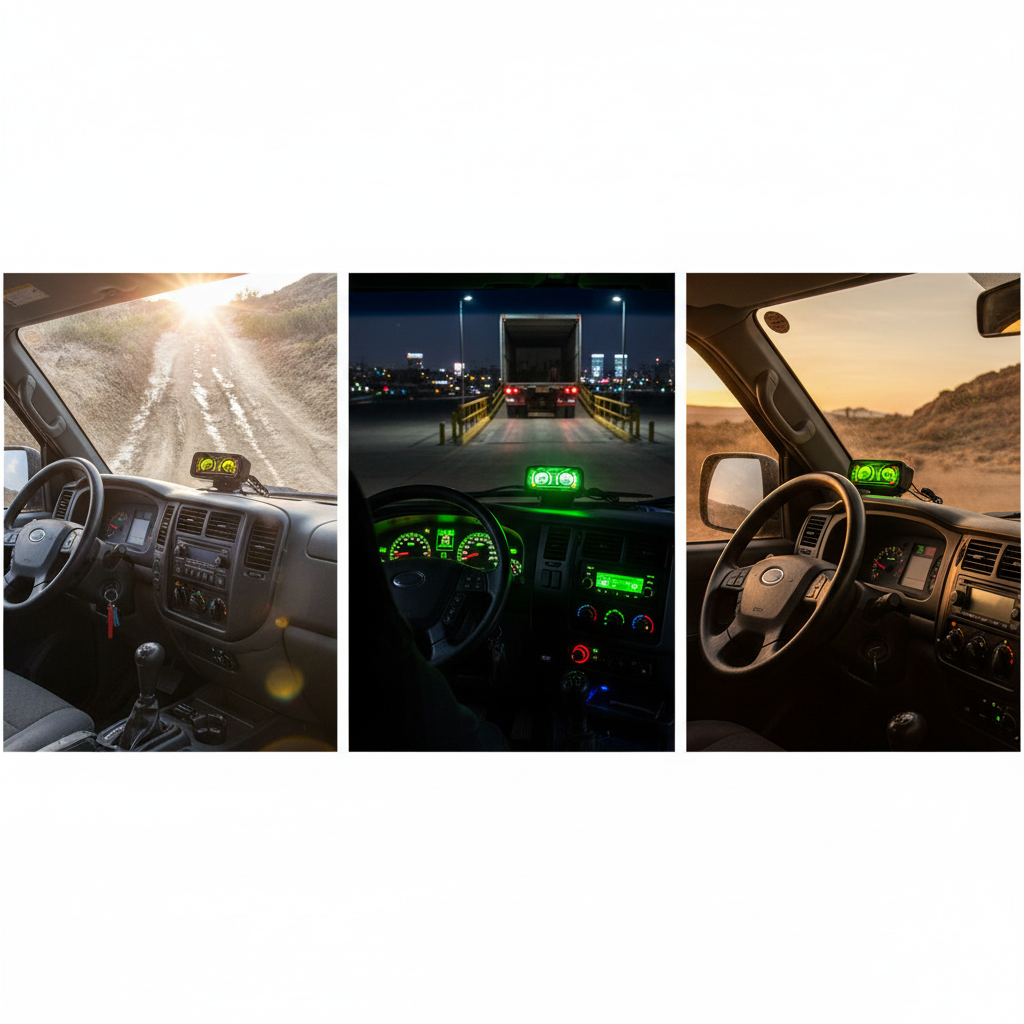 Inclinómetro para vehículos con retroiluminación ámbar 12V