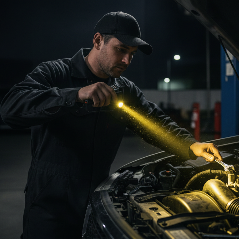 Torcia LED ricaricabile con fissaggio magnetico – 450mAh