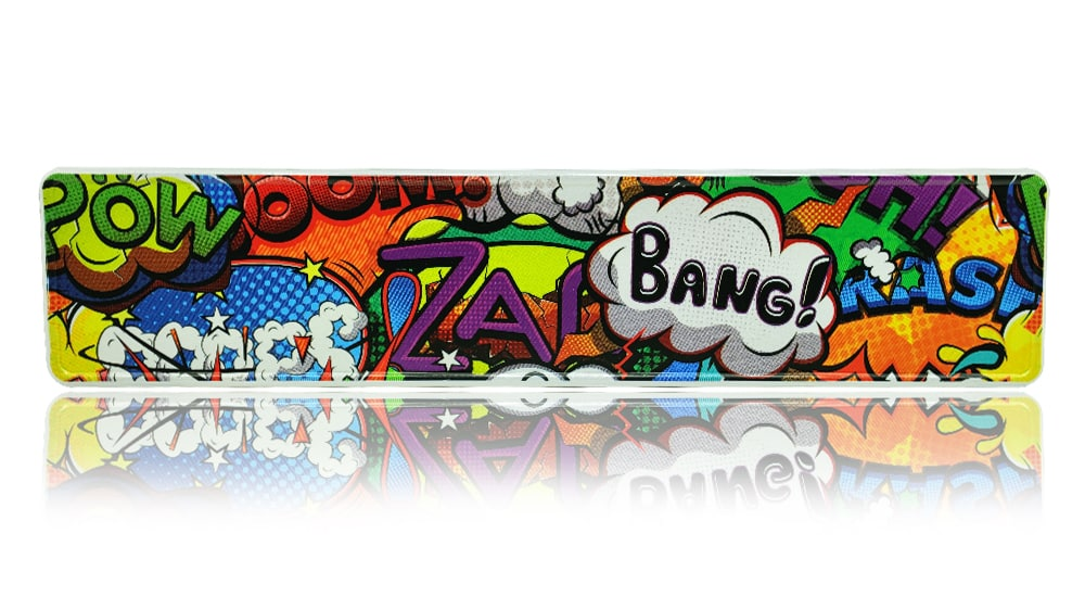 Personalisierbares Aluminiumschild – in vielen Farben und Designs