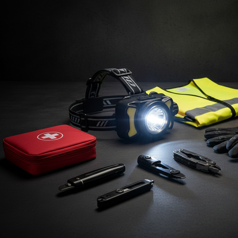 Linterna Frontal LED Recargable con Enfoque Ajustable y Sensor de Movimiento