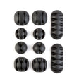 Kabel-Organizer Set, 10-teilig – selbstklebend, schwarz