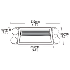 Amber Windshield Strobe Light, 24 LEDs, 19 Modes