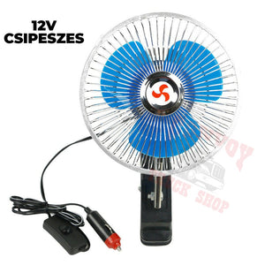 Ventilador Automotivo 18 cm – 12V ou 24V, Clipes ou Ventosa
