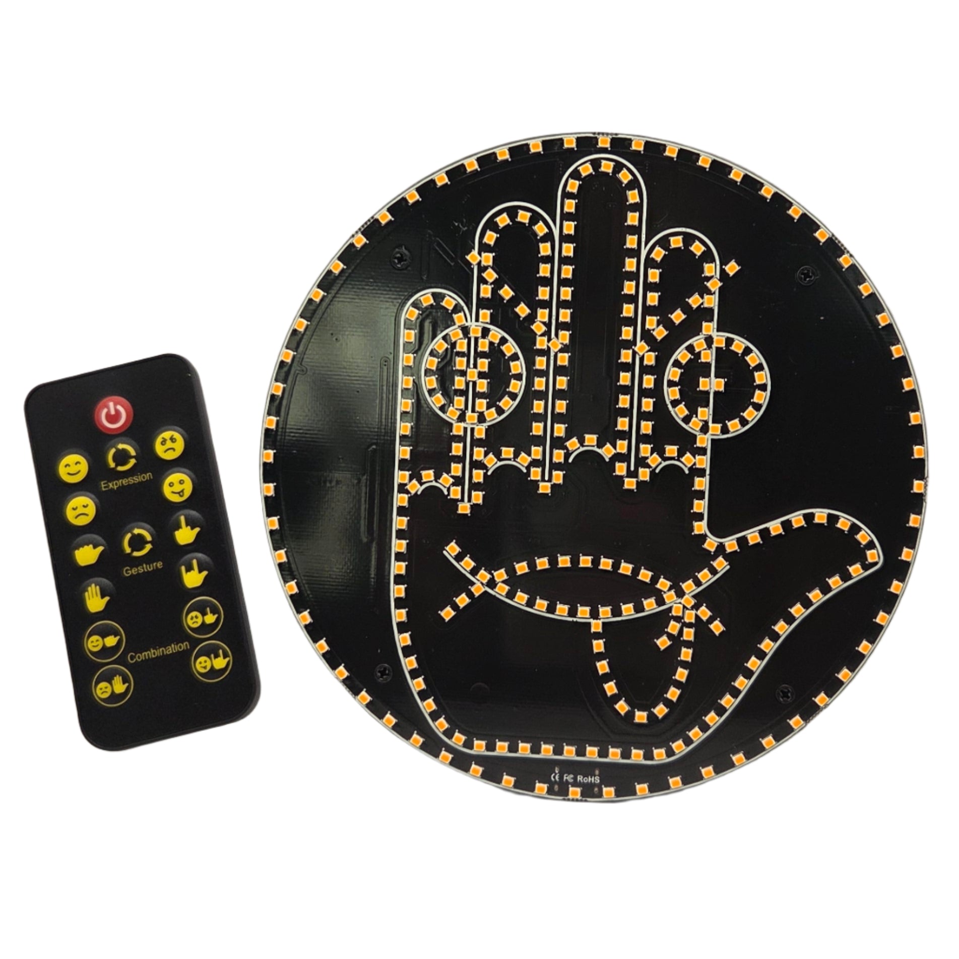 LED Car Message Display – Fun Emoticons & Hand Gestures with Remote ...